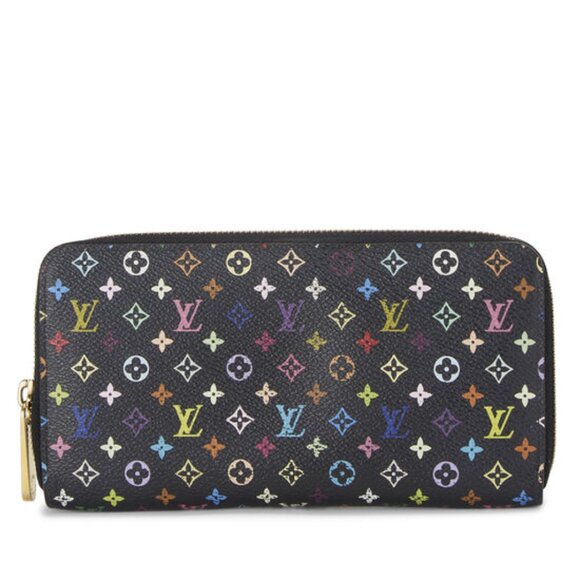 Louis Vuitton Takashi Murakami X Black Monogram Multicolor Zippy Wallet - Picture 3 of 9